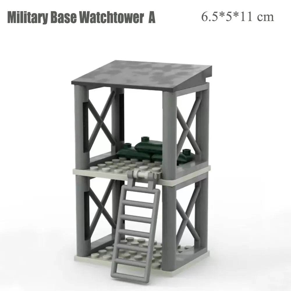 MOC Military Base Watchtower Assembly Building Block Toys Gift Building Bricks MOC - ToylandEU