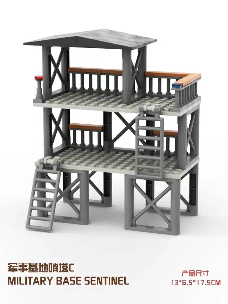 MOC Military Base Watchtower Assembly Building Block Toys Gift Building Bricks MOC - ToylandEU