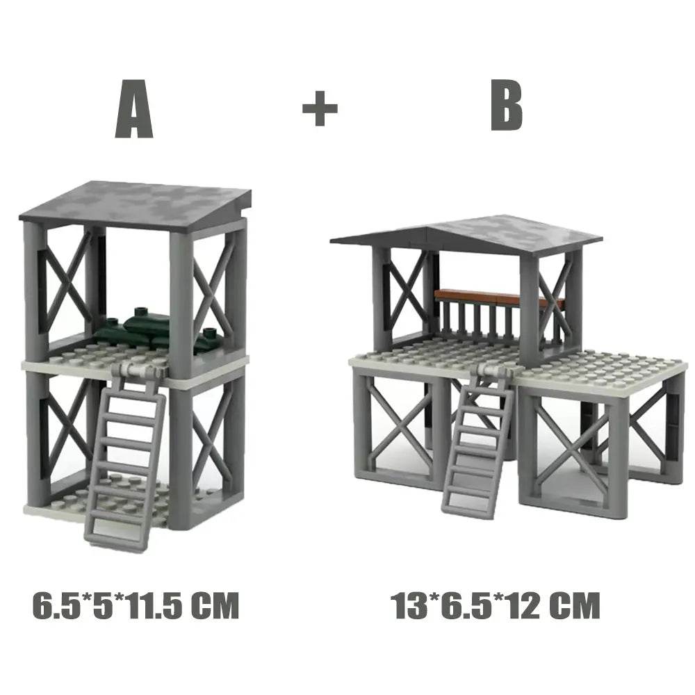 MOC Military Base Watchtower Assembly Building Block Toys Gift Building Bricks MOC - ToylandEU