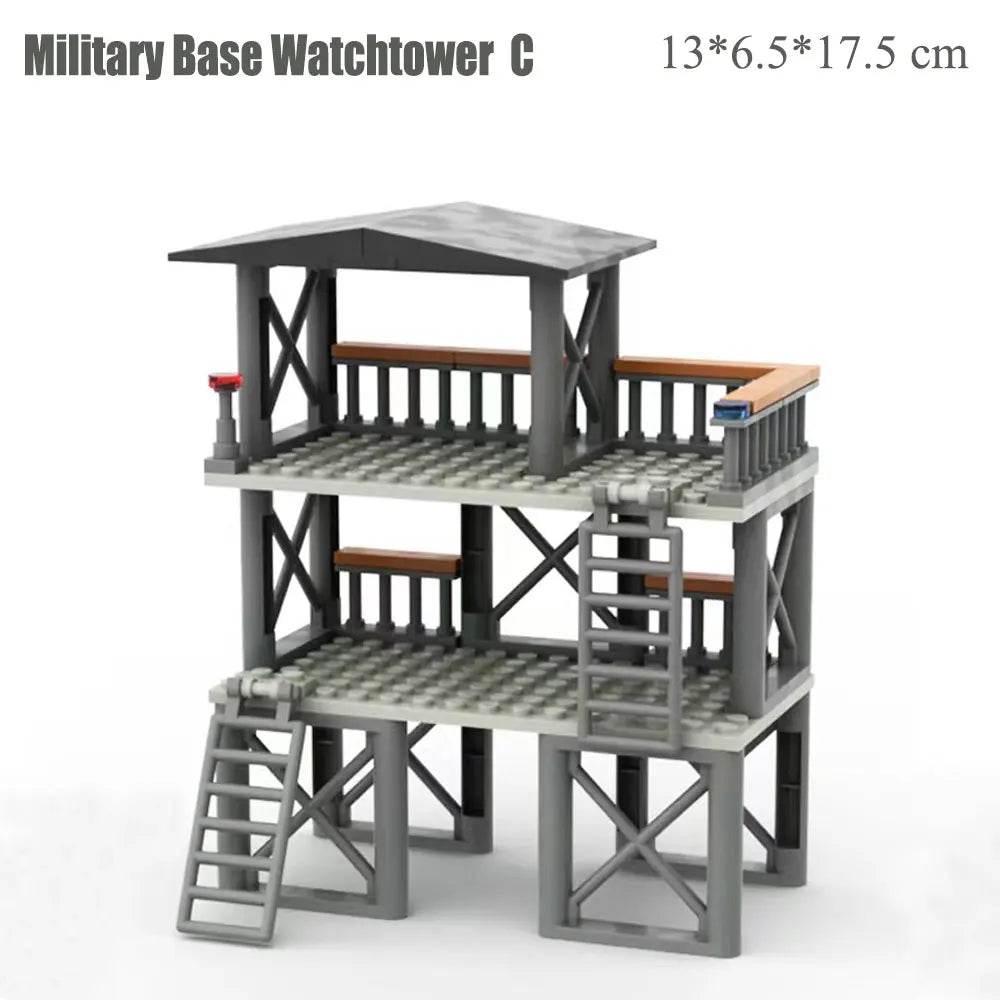 MOC Military Base Watchtower Assembly Building Block Toys Gift Building Bricks MOC - ToylandEU