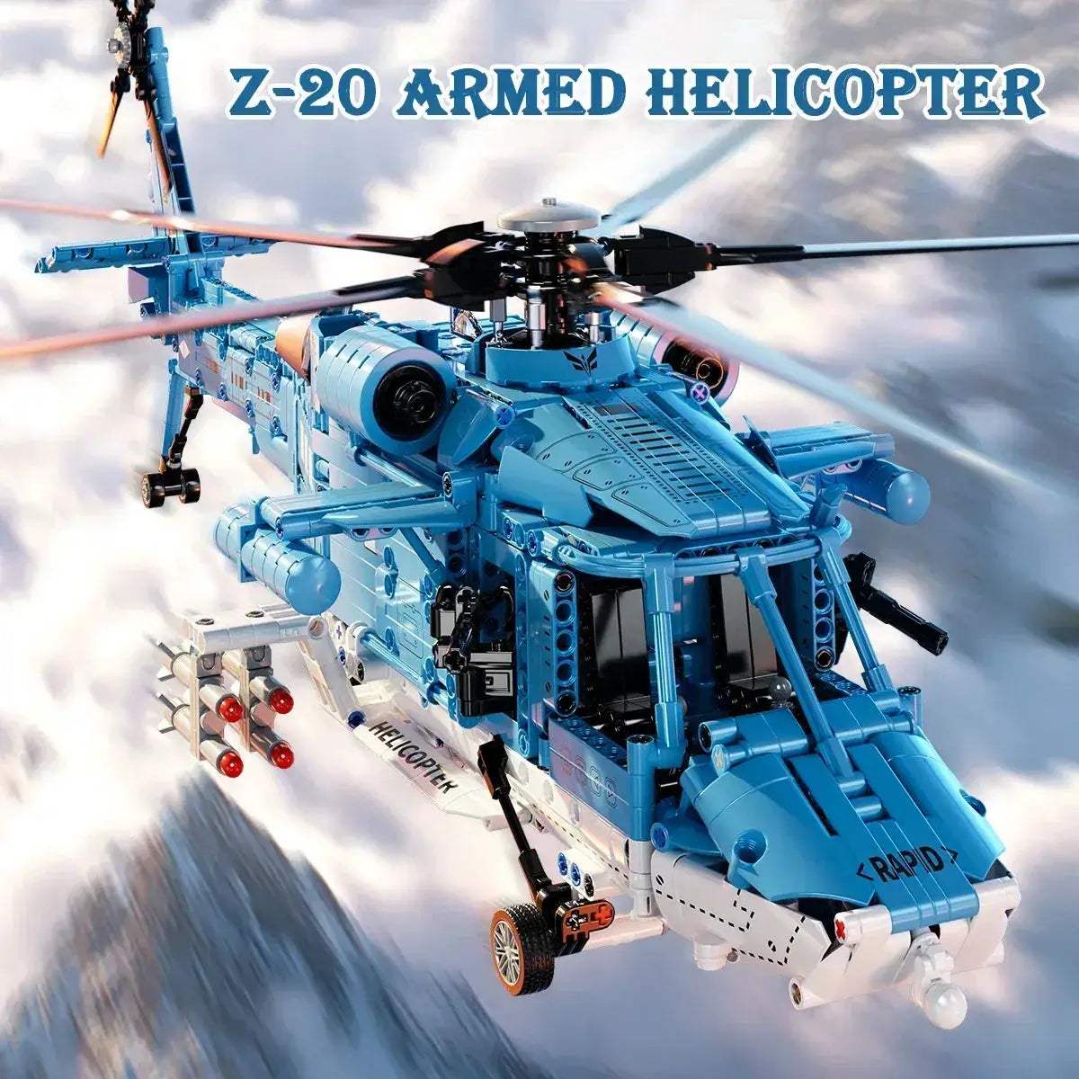 MOC Military Helicopter 1521 Pieces Lego Compatible Creativity Boost - ToylandEU