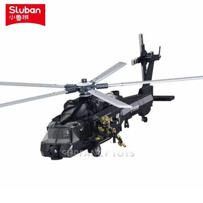 MOC Military Helicopter Building Blocks Educational Kit - ToylandEU