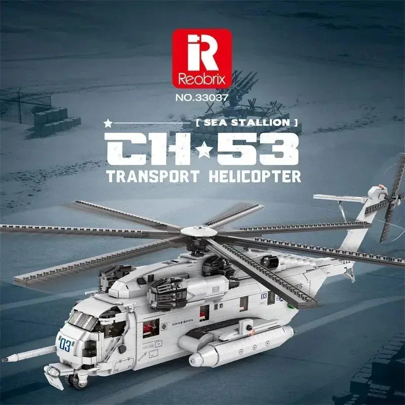 MOC Military Helicopter Building Blocks Educational Toy - ToylandEU