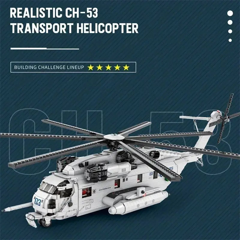 MOC Military Helicopter Building Blocks Educational Toy - ToylandEU