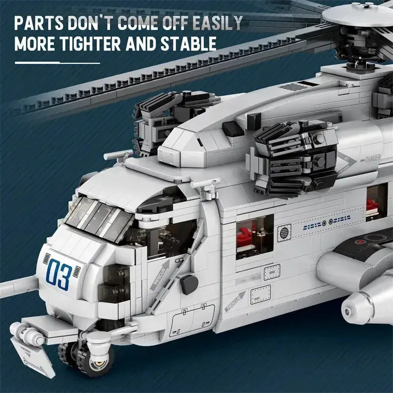 MOC Military Helicopter Building Blocks Educational Toy - ToylandEU