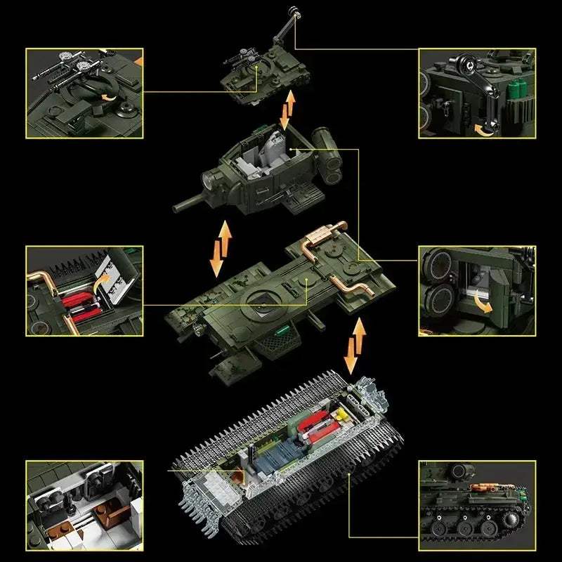 MOC Military KV2 Tank Building Blocks Set for Collectors - ToylandEU