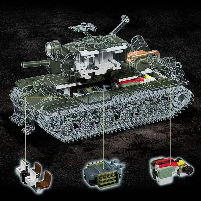 MOC Military KV2 Tank Building Blocks Set for Collectors - ToylandEU