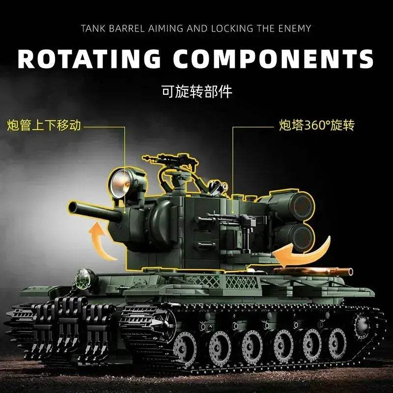 MOC Military KV2 Tank Building Blocks Set for Collectors - ToylandEU