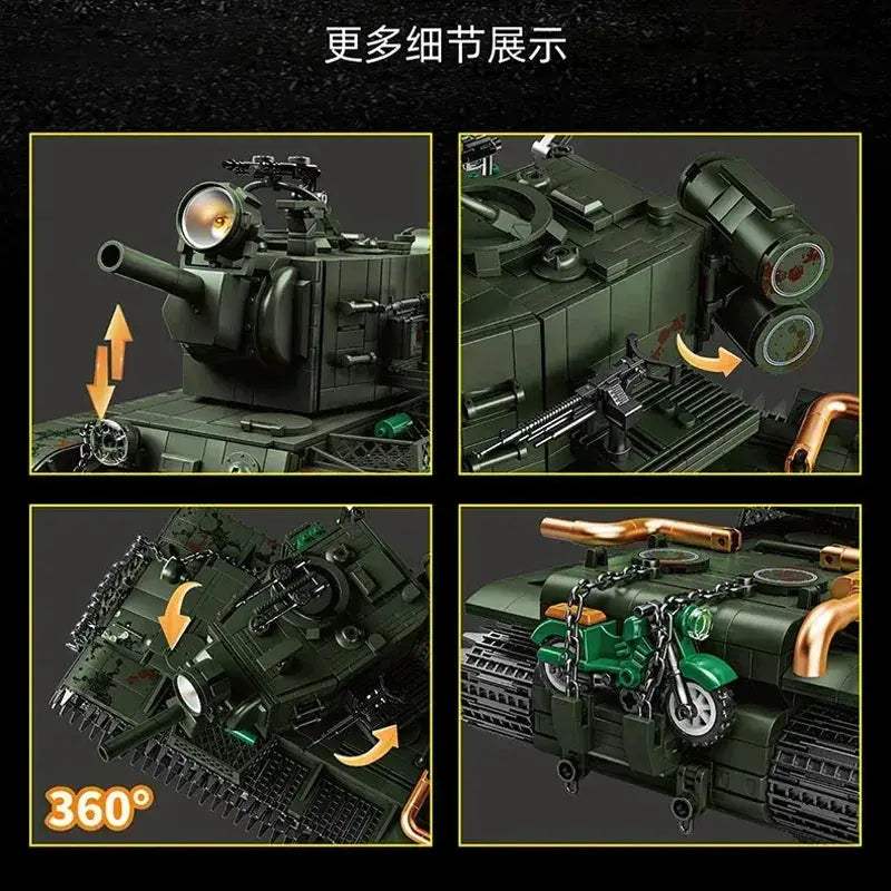 MOC Military KV2 Tank Building Blocks Set for Collectors - ToylandEU