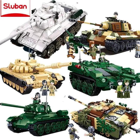  MOC Military Series Building Blocks WW2 Heavy Battle Tank Set -  ToylandEU™