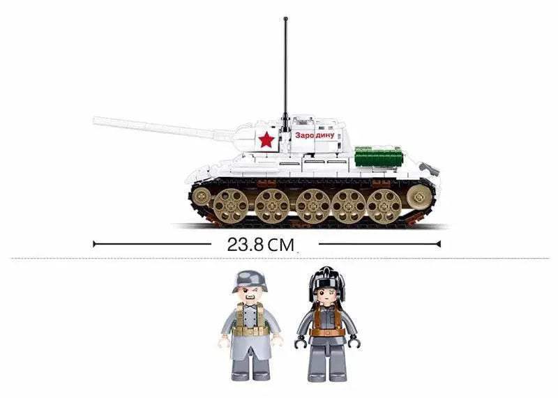 Military Series Building Blocks WW2 Heavy Battle Tank Set - ToylandEU