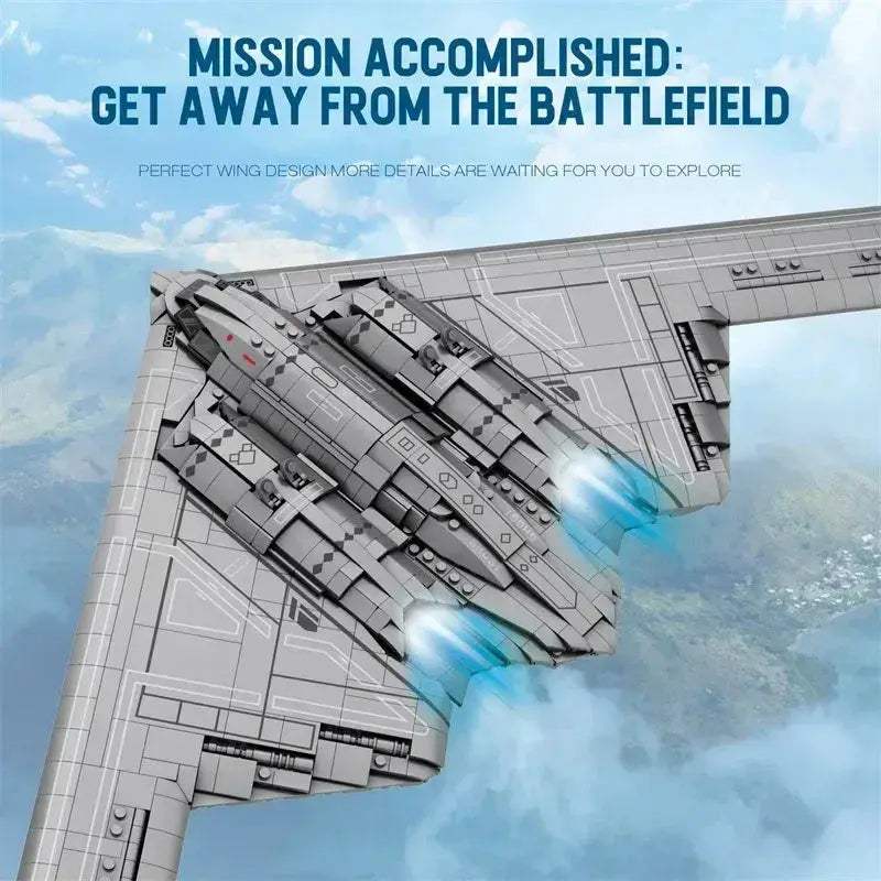 Military Stealth Bomber Building Blocks For Adults Collectible - ToylandEU