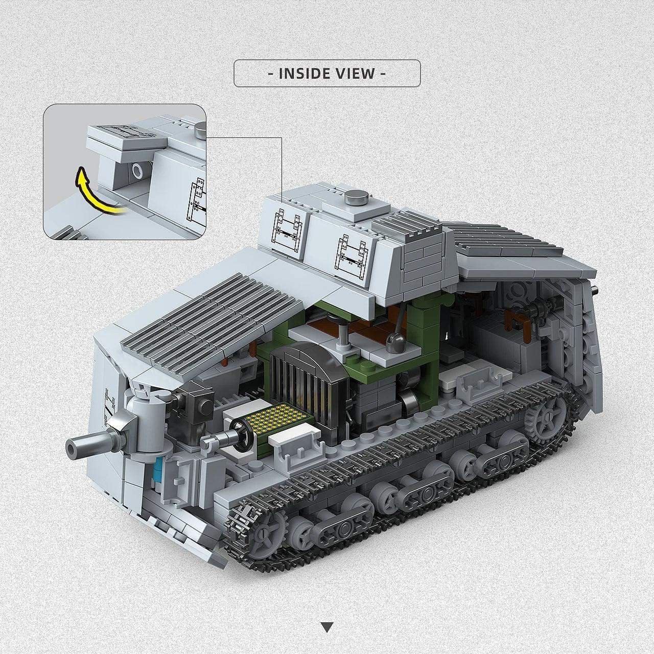MOC Military Tank Building Blocks Educational Model Kit - ToylandEU