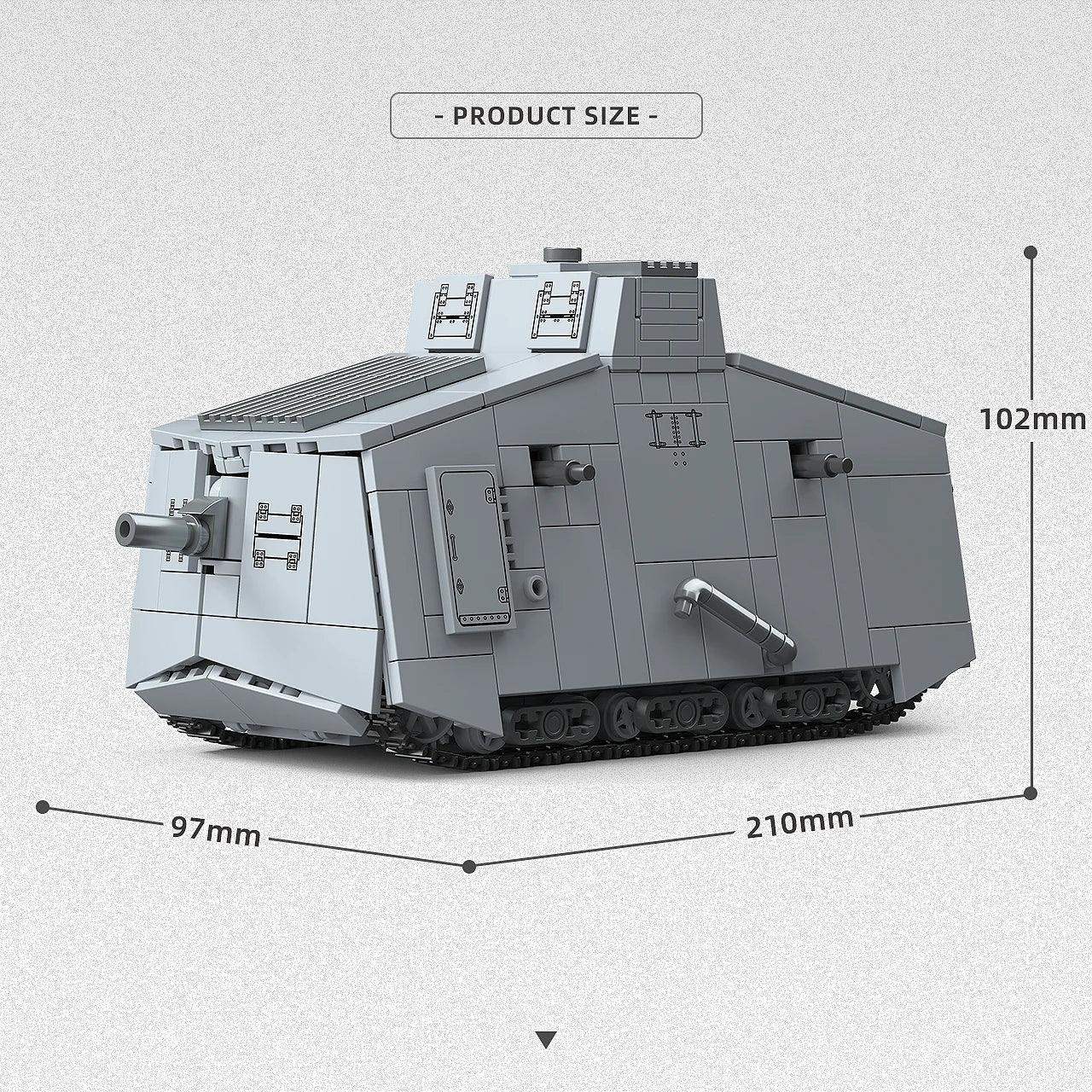 MOC Military Tank Building Blocks Educational Model Kit - ToylandEU