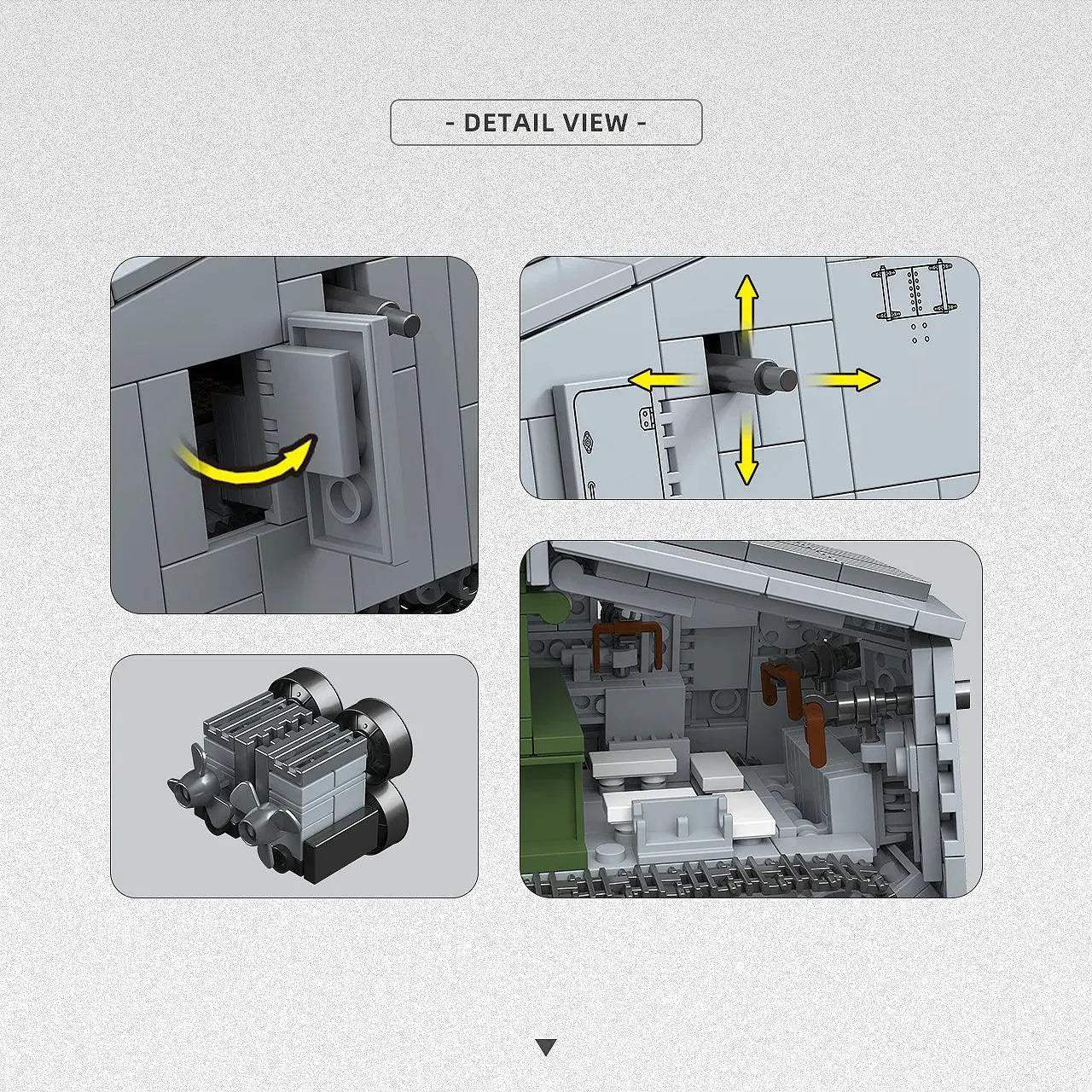 MOC Military Tank Building Blocks Educational Model Kit - ToylandEU