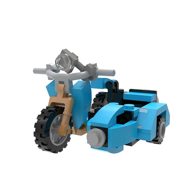 MOC Mini Motorcycle Building Block Set Magic Sidecar Ghost Motorbike Model Toy for Kids Christmas Birthdays Gift Building Bricks MOC - ToylandEU