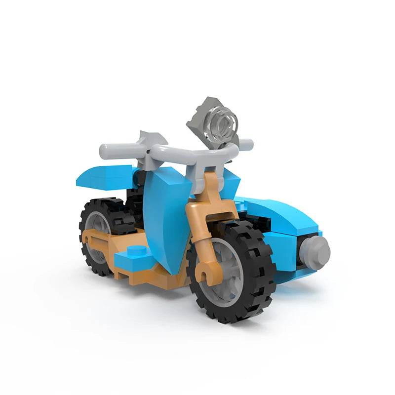 MOC Mini Motorcycle Building Block Set Magic Sidecar Ghost Motorbike Model Toy for Kids Christmas Birthdays Gift Building Bricks MOC - ToylandEU