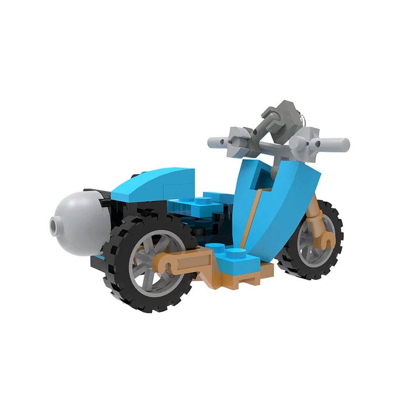 MOC Mini Motorcycle Building Block Set Magic Sidecar Ghost Motorbike Model Toy for Kids Christmas Birthdays Gift Building Bricks MOC - ToylandEU