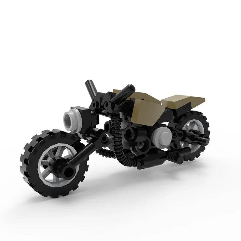 MOC Mini Motorcycle Building Block Set Magic Sidecar Ghost Motorbike Model Toy for Kids Christmas Birthdays Gift Building Bricks MOC - ToylandEU