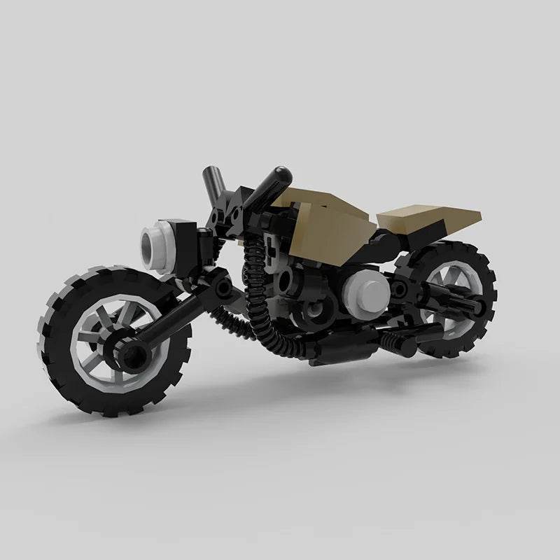 MOC Mini Motorcycle Building Block Set Magic Sidecar Ghost Motorbike Model Toy for Kids Christmas Birthdays Gift Building Bricks MOC - ToylandEU