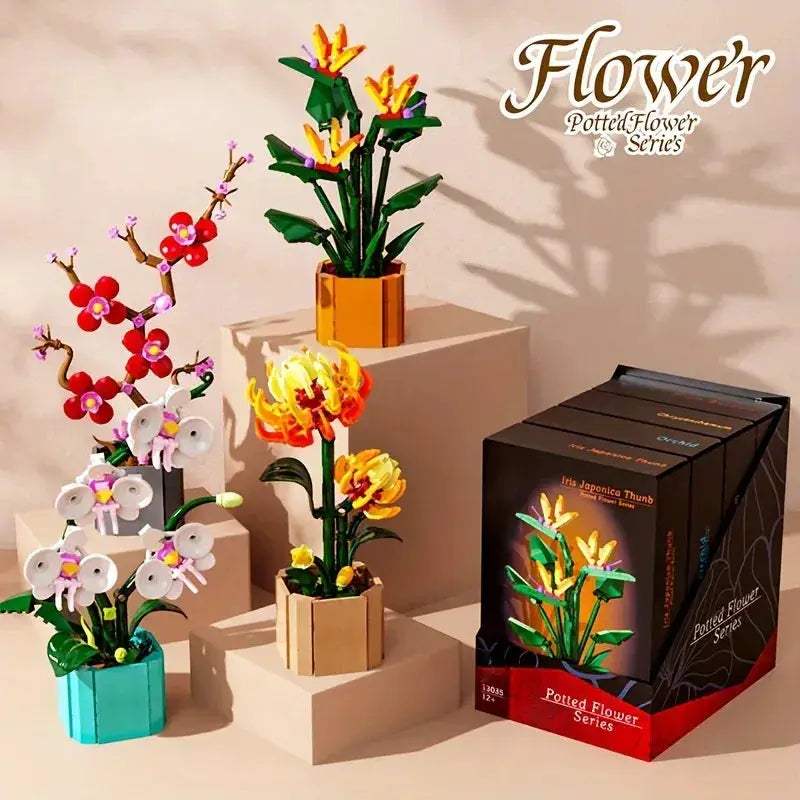 Miniature Flower Building Blocks Gift Set for Moms - ToylandEU