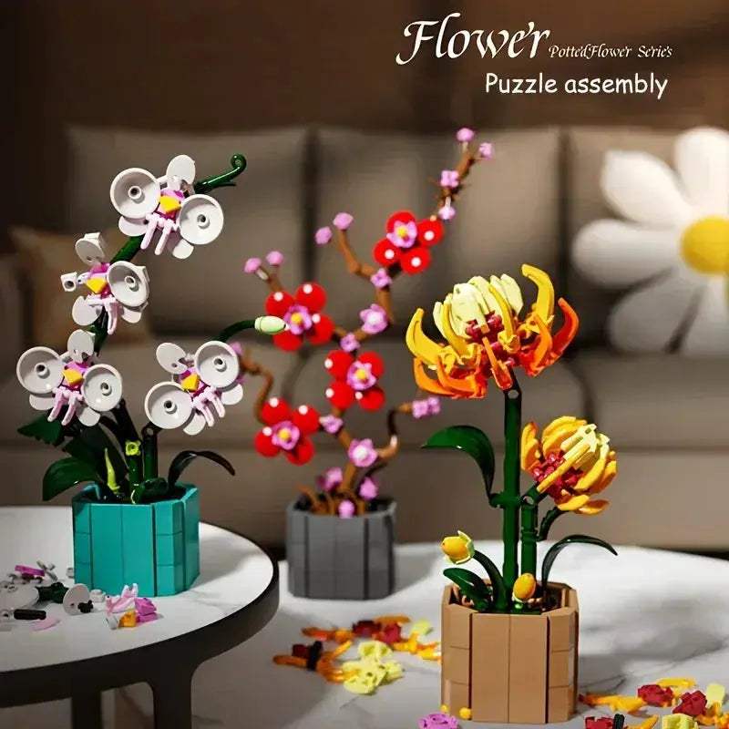 Miniature Flower Building Blocks Gift Set for Moms - ToylandEU