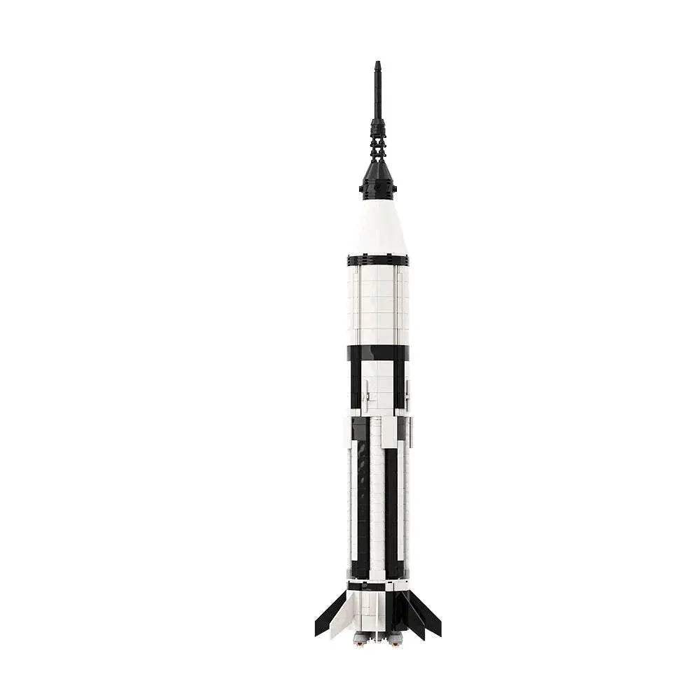 Moc Saturn 1B 110 Scale Booster Carrier Rocket Building Blocks - ToylandEU