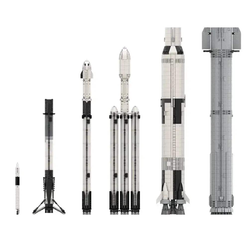 Moc Saturn V Scale Rocket Building Blocks Educational Gift - ToylandEU