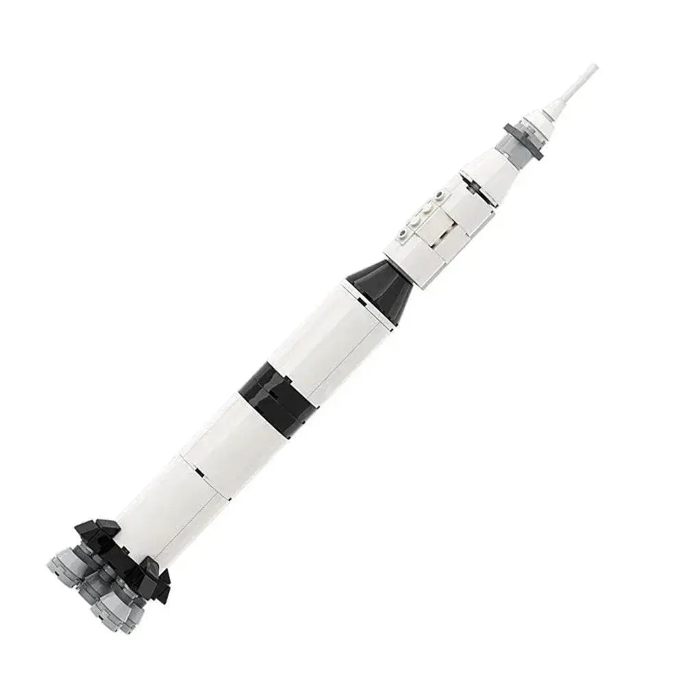 Moc Saturn V Scale Rocket Building Blocks Educational Gift - ToylandEU