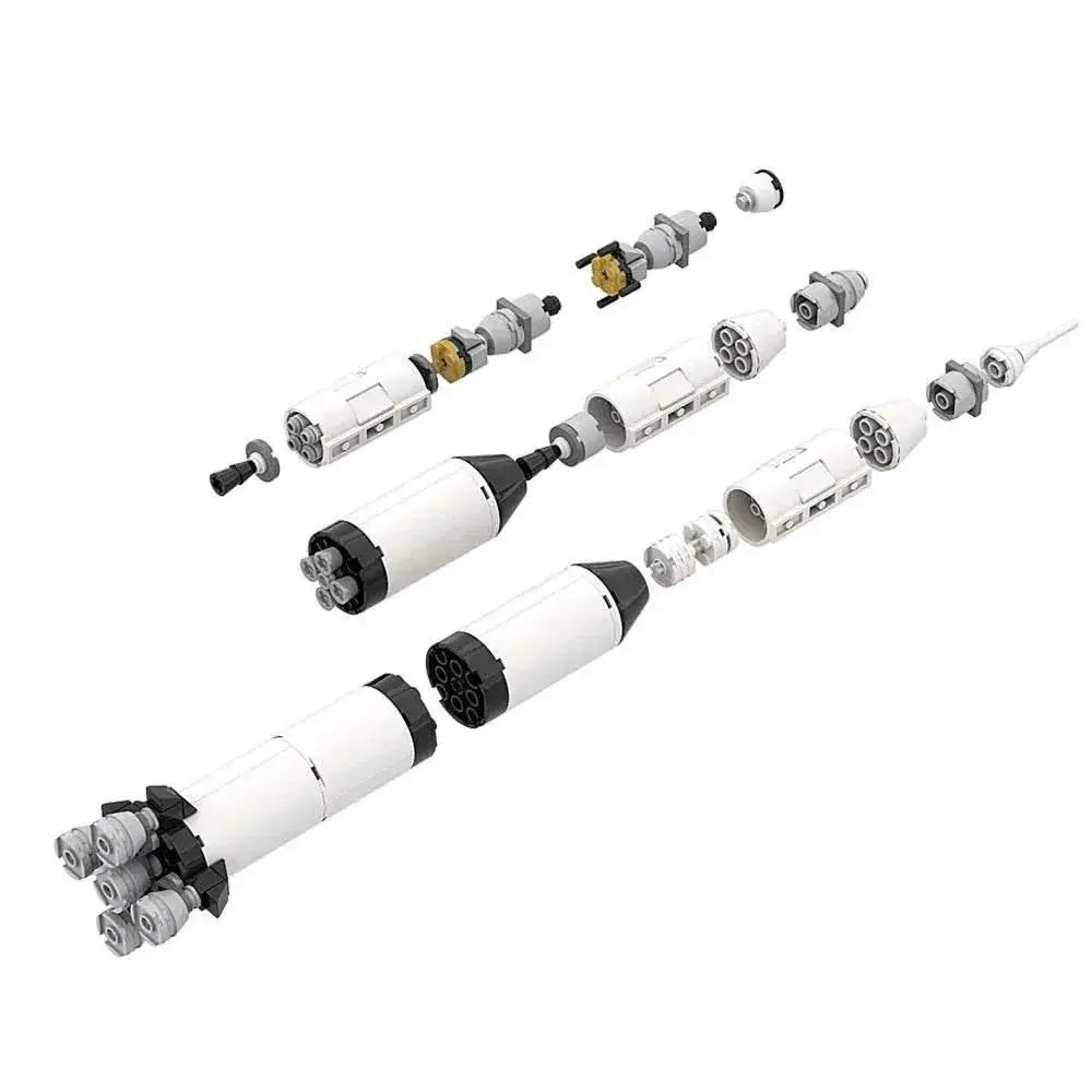Moc Saturn V Scale Rocket Building Blocks Educational Gift - ToylandEU