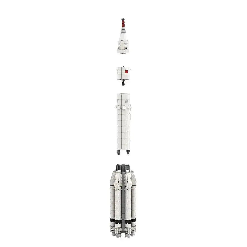 Moc Saturn V Scale Rocket Building Blocks Educational Gift - ToylandEU