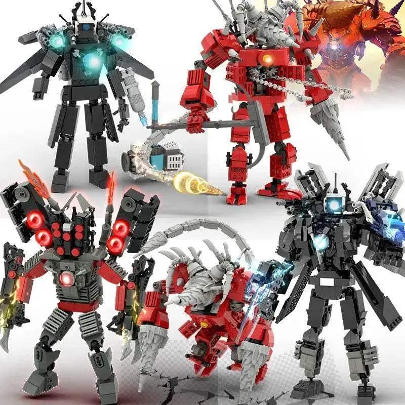 Moc Skibidi Toilet Action Figures Building Blocks For Kids Building Bricks MOC - ToylandEU