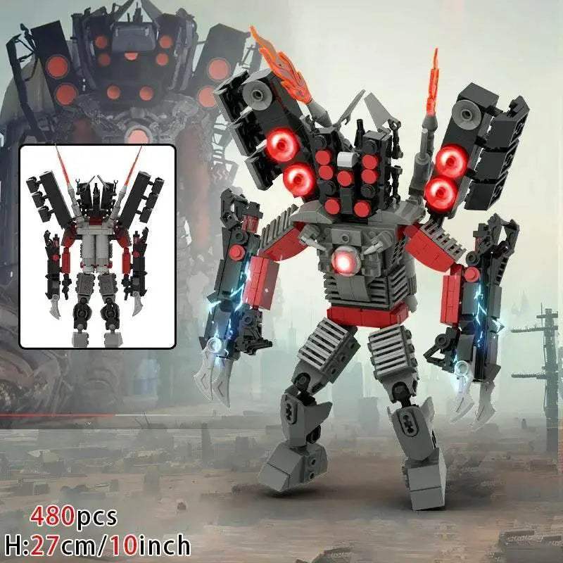 Moc Skibidi Toilet Action Figures Building Blocks For Kids Building Bricks MOC - ToylandEU