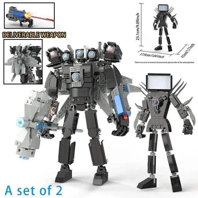 Moc Skibidi Toilet Action Figures Building Blocks For Kids Building Bricks MOC - ToylandEU