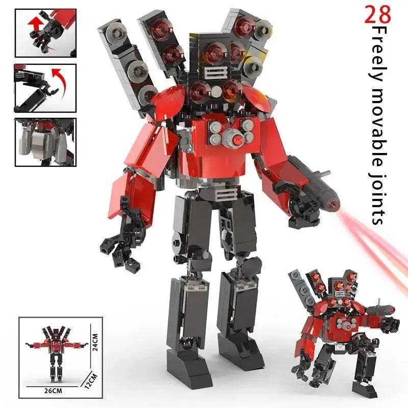 Moc Skibidi Toilet Action Figures Building Blocks For Kids Building Bricks MOC - ToylandEU