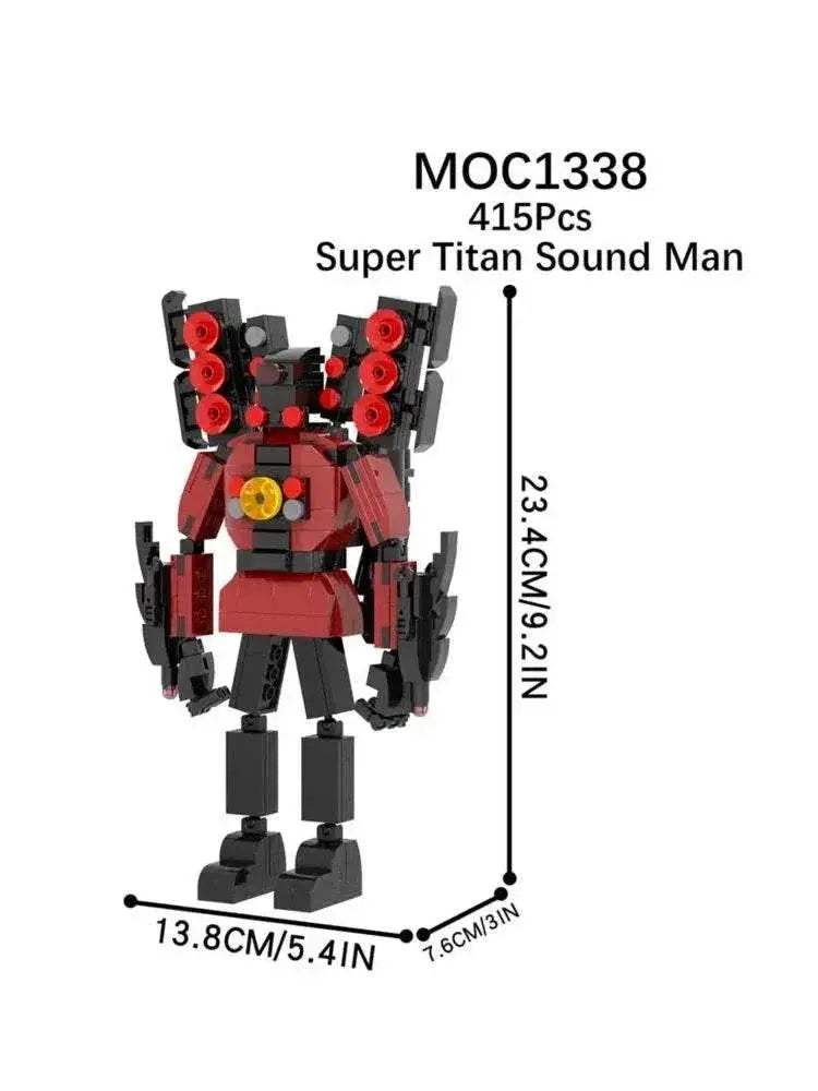 Moc Skibidi Toilet Action Figures Building Blocks For Kids Building Bricks MOC - ToylandEU