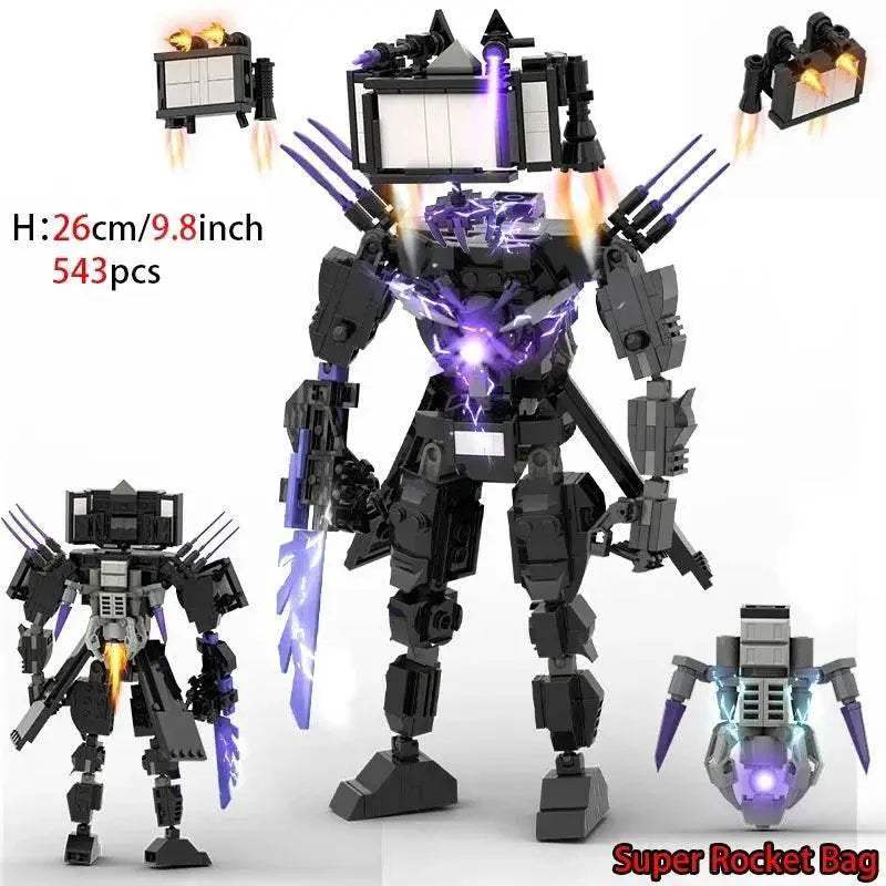 Moc Skibidi Toilet Action Figures Model Building Blocks Toys - ToylandEU