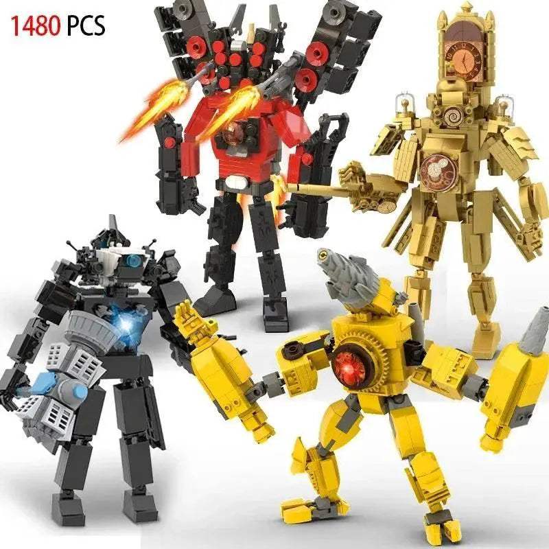 Moc Skibidi Toilet Action Figures Model Building Blocks Toys - ToylandEU