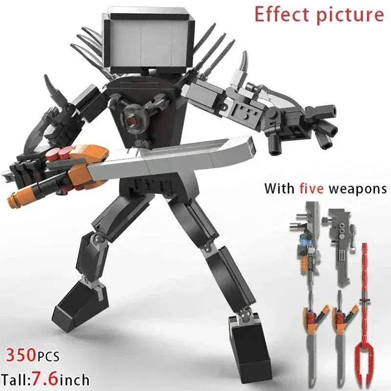 Moc Skibidi Toilet Action Figures Model Building Blocks Toys - ToylandEU