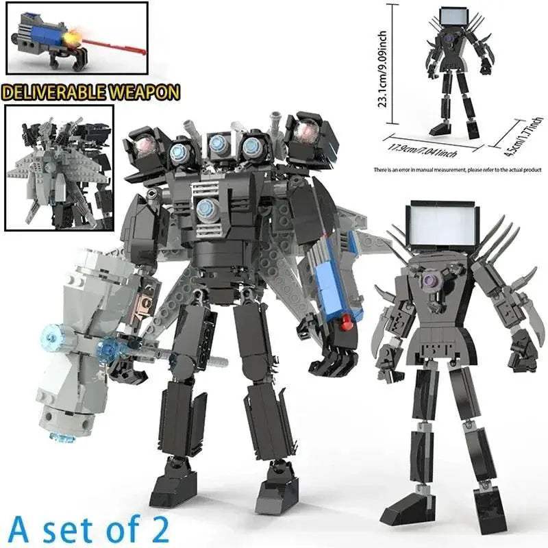 Moc Skibidi Toilet Action Figures Model Building Blocks Toys - ToylandEU