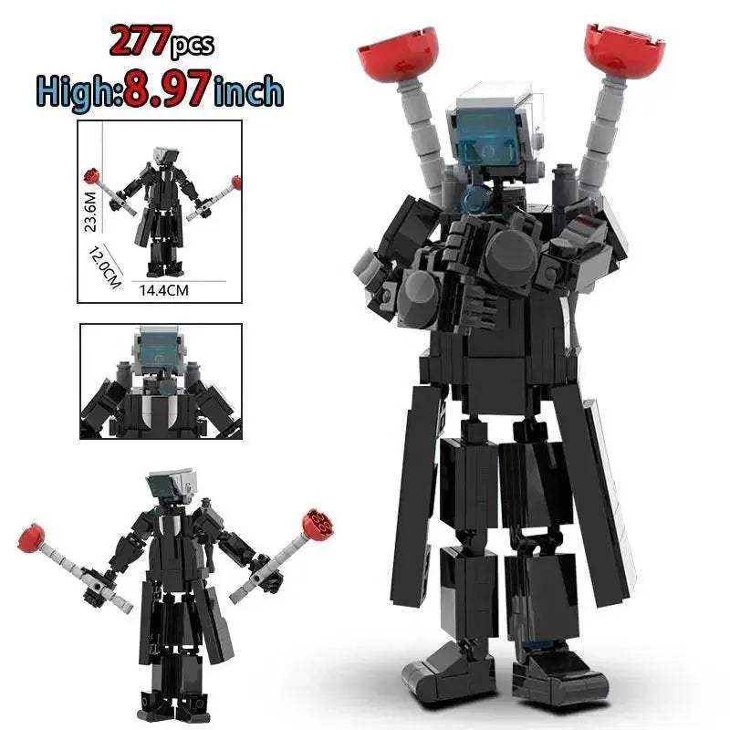 Moc Skibidi Toilet Action Figures Model Building Blocks Toys - ToylandEU