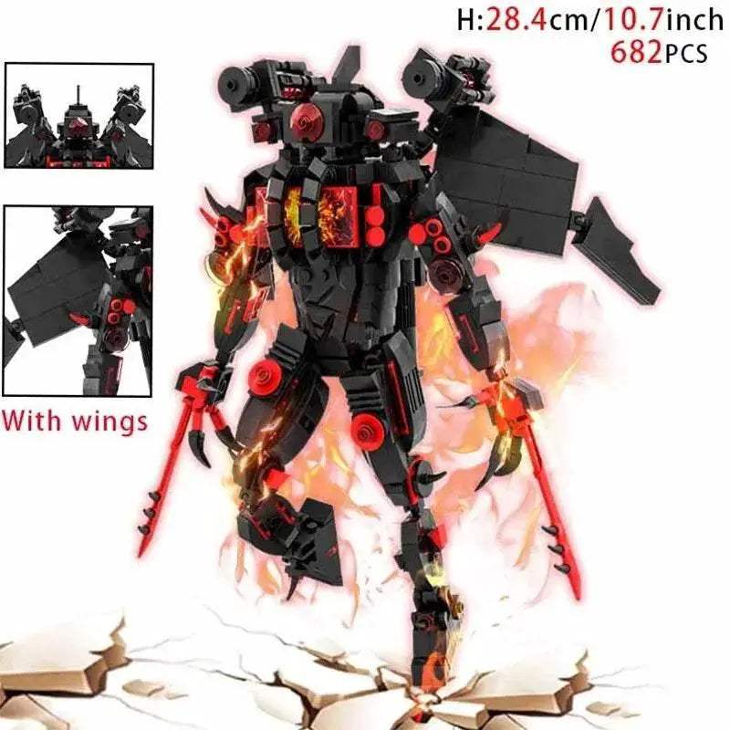 Moc Skibidi Toilet Action Figures Model Building Blocks Toys - ToylandEU