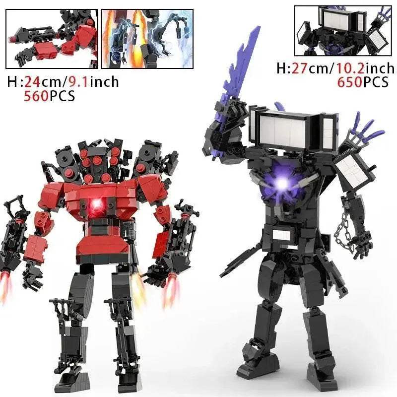 Moc Skibidi Toilet Action Figures Model Building Blocks Toys - ToylandEU