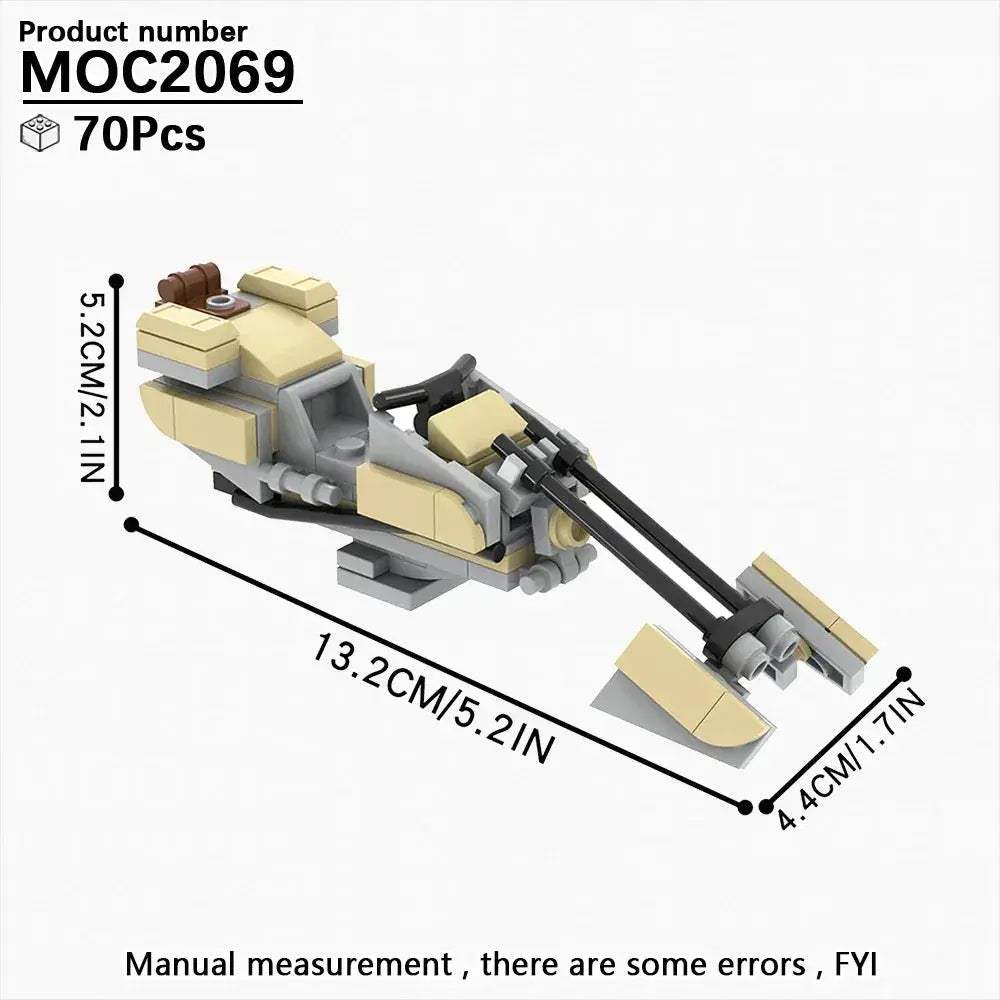 Most Complete Space Wars Speeder Bike Building Blocks Set - ToylandEU
