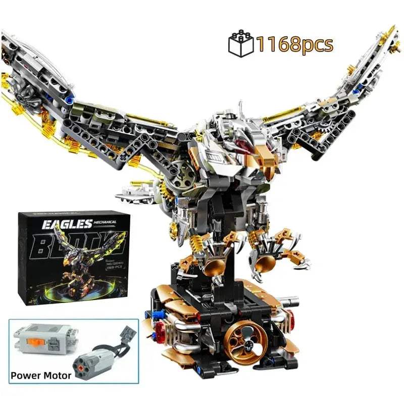 Motorized Mechanical Eagle Building Blocks Kit for Kids - ToylandEU