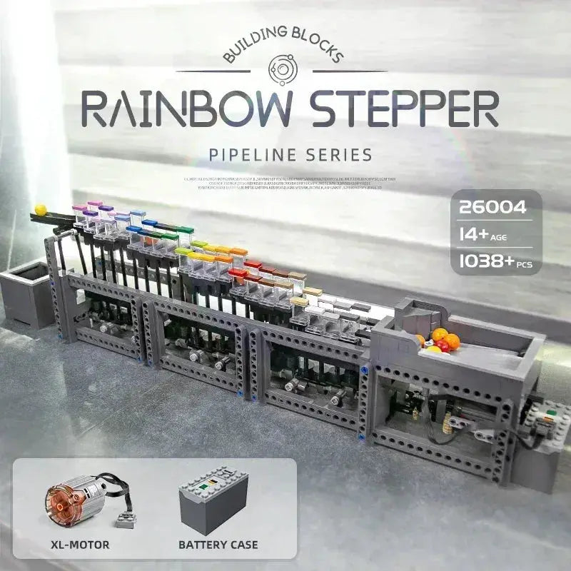 MOC Mould King 26004 Motorized Rainbow Stepper MOC Building Blocks - ToylandEU