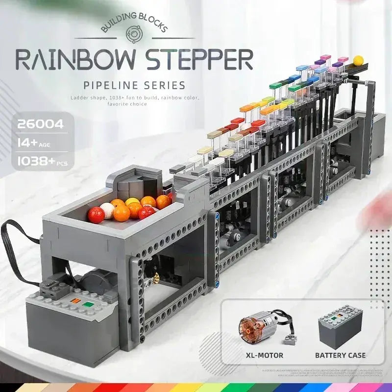 MOC Mould King 26004 Motorized Rainbow Stepper MOC Building Blocks - ToylandEU