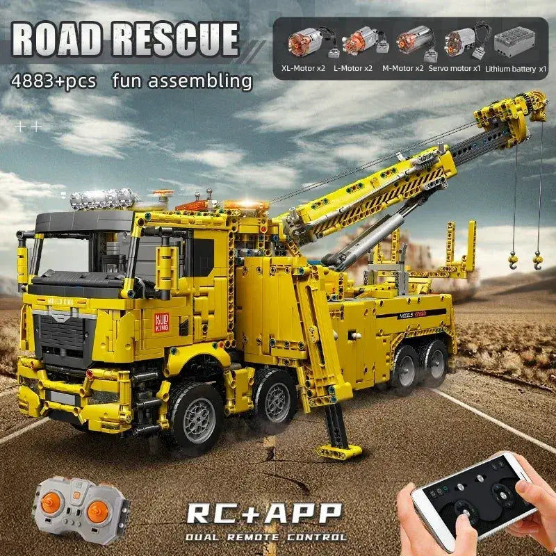 MOC Mould King Fire Rescue RC Motorized Truck Building Blocks Kit - ToylandEU