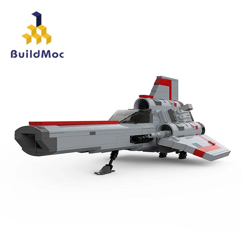 MOC Movie Colonial Viper MK1 Version 2.0 Spaceship Building Block High Tech Space Military Aircraft Model DIY Brick Toy Kid Gift - ToylandEU