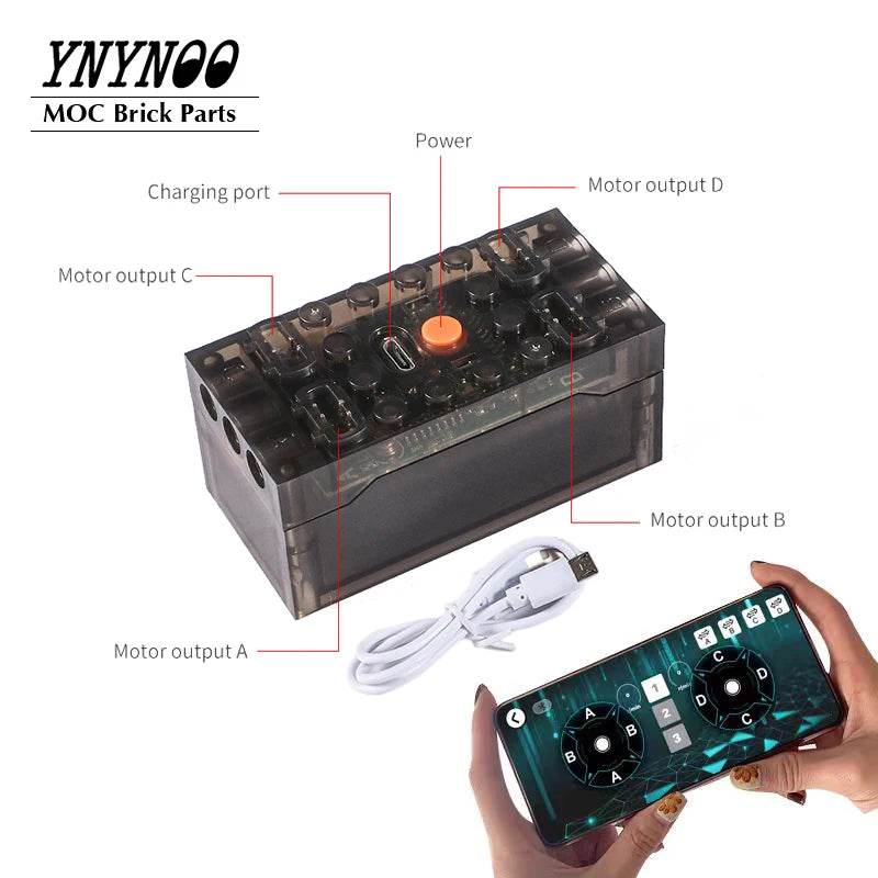 MOC NEW Multifunction 2.4G Bluetooth Lithium Battery Power Unit Upgrade Remote Control Kit Building Block Bricks DIY Particles Toys Building Bricks MOC - ToylandEU